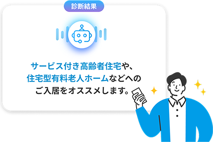 サービス付き高齢者住宅や、住宅型有料老人ホームなどへのご入居をオススメします。